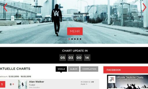 Norske Alan Walker topper tysk liste - over Justin Bieber