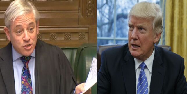 Han vil nekte Trump å tale til de britiske politikerne