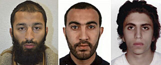 This is undated three photo combo handout photo issued by the Metropolitan Police on Tuesday June 6, 2017 of Khuram Shazad Butt, left, Rachid Redouane, centre and Youssef Zaghba who have been named as the suspects in Saturday's attack at London Bridge. (Metropolitan Police via AP)