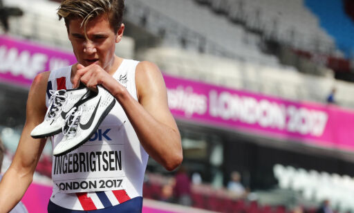 Jakob Ingebrigtsen falt i siste hinder i forsøket. Ute av VM