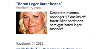 Mette-Marit misbrukt i reklame for rynkekrem