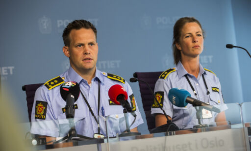 Oslo 20180712.Oslo politidistrikt har pågrepet en mann i 60-årene bosatt i Oslo og siktet ham for medvirkning til drap, ved å ha bestilt drap på sin ektefelle, samt for medvirkning til drapsforsøk på to andre personer. Her ved Leder for seksjon for etterforskning av alvorlige voldssaker Anne Alræk Solem, og politiadvokat Sturla Henriksbø.Foto: Trond Reidar Teigen / NTB scanpix