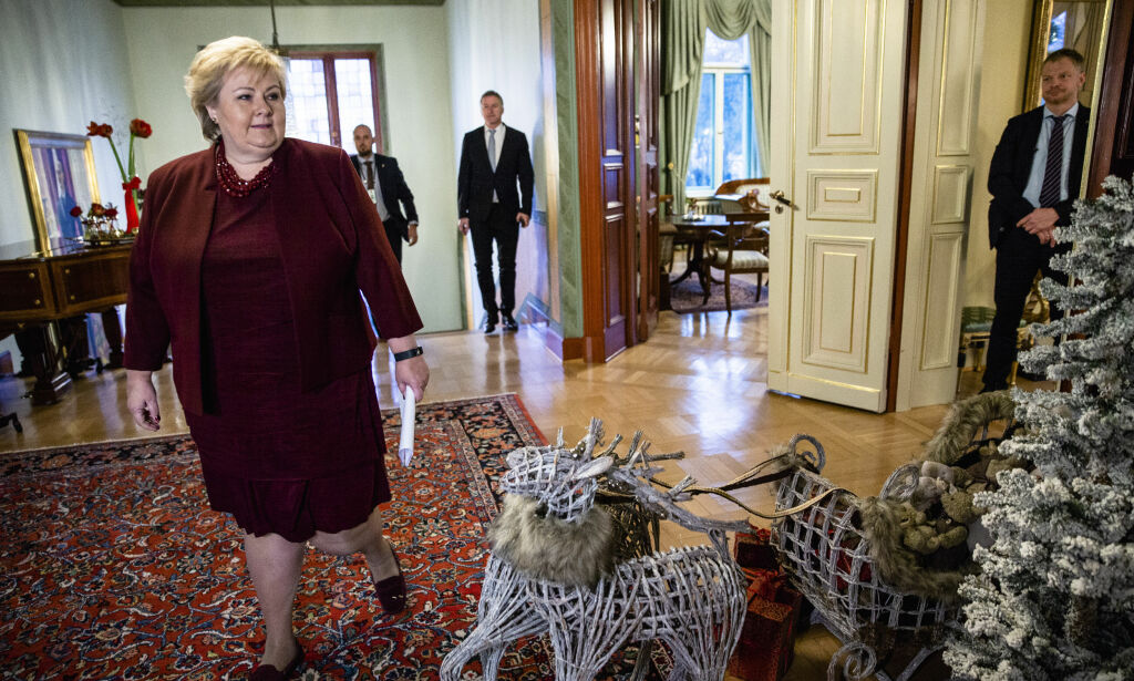 Ernas julegave til Frp og KrF: Varsler forhandlinger på sparebluss og krever lojalitet