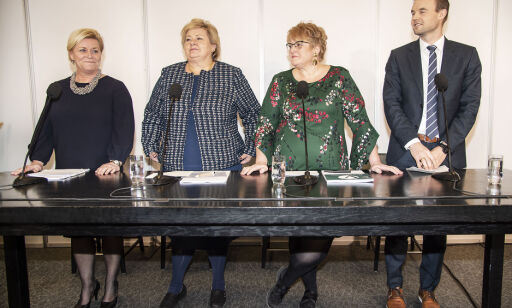 Kabalen gikk opp: Erna Solbergs nye regjering er trolig klar