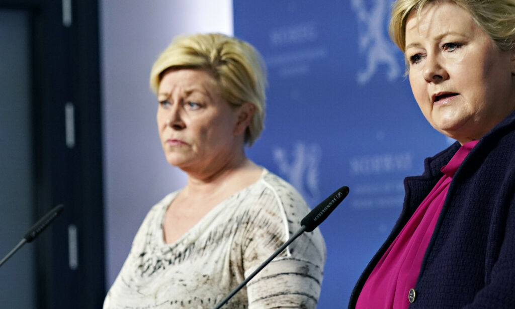 Erna Solberg rystet. Hørte om Wara-spekulasjonene i går
